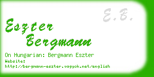 eszter bergmann business card